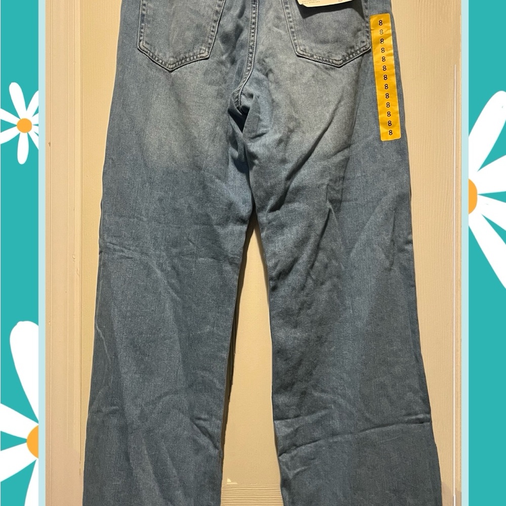 AERO Wide Leg Jeans Light Wash Size 8 NWT For Women